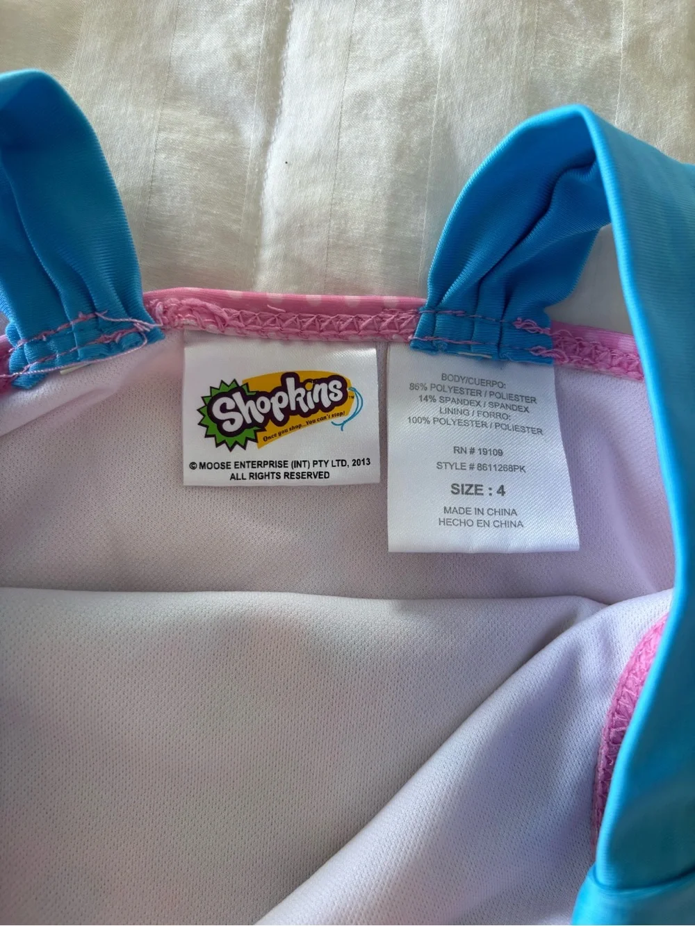 Shopkins girls size